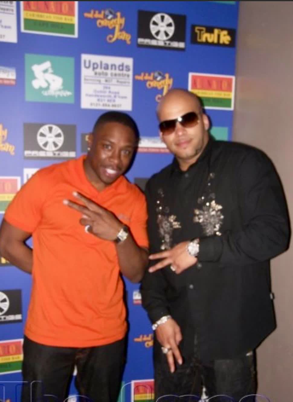 Performer and host on the red carpet at a comedy jam